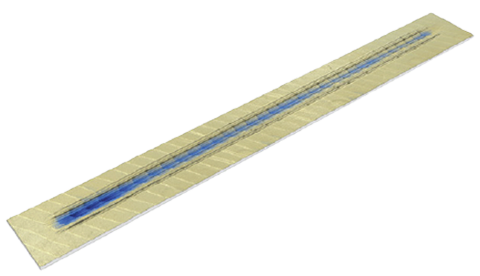Wear track on sample A after 300 cycles